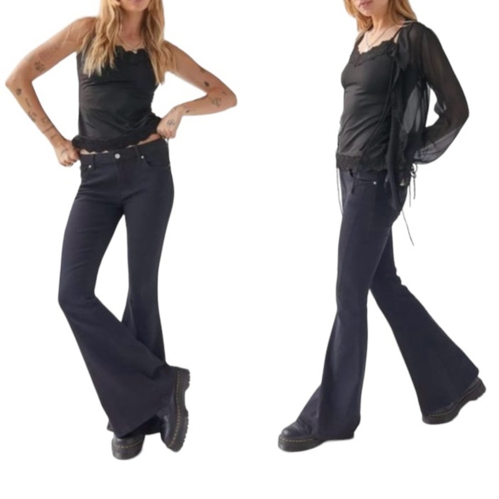 BDG Extreme Festival Flare Extra Dark Rinse Blue Stretch Denim Jeans